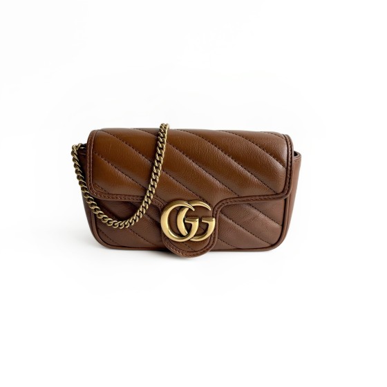 Gucci GG Marmont Mini Chain Bag in Quilted Leather